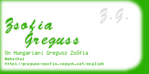 zsofia greguss business card